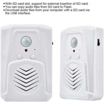 Bezprzewodowy czujnik ruchu PIR dzwonek powitalny alarm USB [22240000401]
